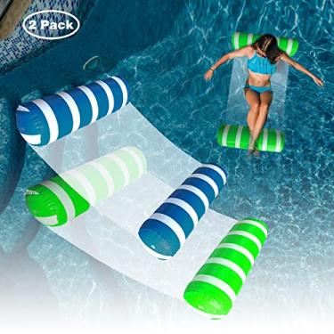 Imagem de Boias flutuantes de piscina, 2 unidades, poltronas infláveis e confortáveis para adultos, diversão e descanso nas férias