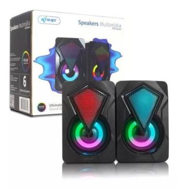Imagem de Caixa Caixinha De Som Pc Computador Notebook Celular Usb P2 - kunp