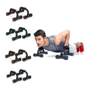 Imagem de Suporte Flexão Braços Apoio Fixo Par Exercícios Em Casa - oem