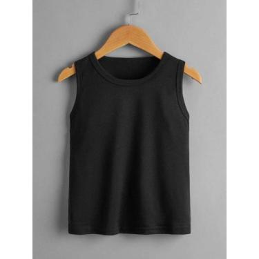 Imagem de Regata Infantil Masculina Camiseta Meia Malha 100% Algodão Blusa Camis