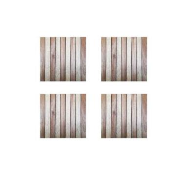 Imagem de Kit C/ 4 Descanso Para Panela Suporte Travessa Madeira - Charme Decora