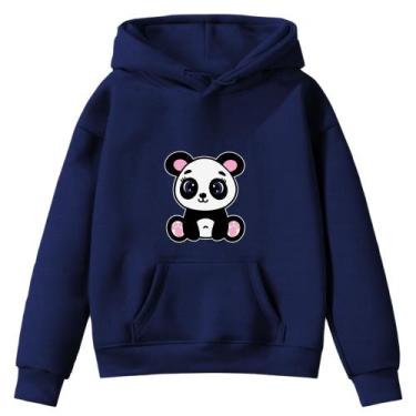 Imagem de Moletom Infantil Panda Desenho Infância Bolso Canguru com Capuz - Envi