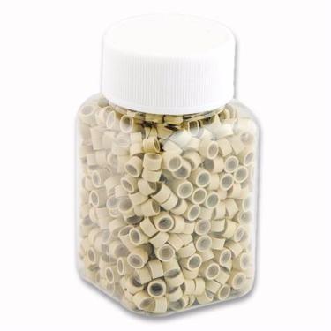 Imagem de Microlink Com Silicone Interno - Pote 1.000 pcs - Labelle Hair, bege