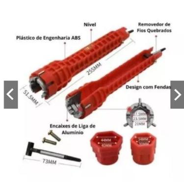 Imagem de Chave para apertar cano de pia troca de torneiras Filtros Grifo Hidráu