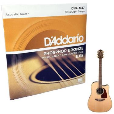 Imagem de Jogo de Cordas D'Addario Phosphor 010 Bronze p/ Violão EJ15 - Daddario