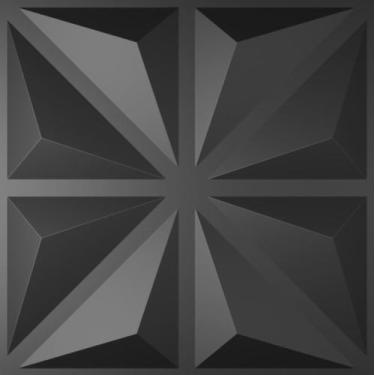 Imagem de 12 Placas 3D - Decoração para Parede - LONDON 3m² - Ponto 3D, Preta