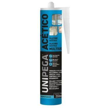Imagem de Silicone acético transparente multiuso 250ml unipega 