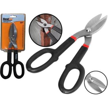 Imagem de Tesoura De Funileiro Artesão P/ Corte De Chapa 10 Polegadas Aço Carbon