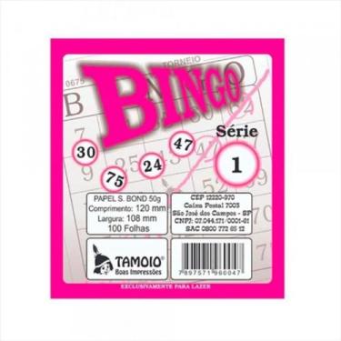 Imagem de Bloco de bingo Tamoio rosa com 100 folhas