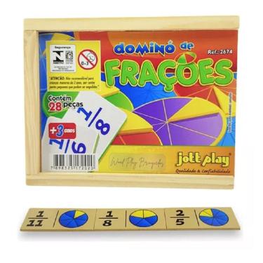Imagem de Dominó De Frações 28 Peças Em Madeira