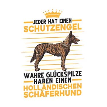 Imagem de Hollandse Herder Notizbuch: Hollandse Herder Schutzengel Holland Schäferhund / 6x9 Zoll / 120 linierte Seiten Seiten