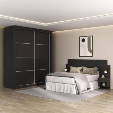 Imagem de Guarda-Roupas Casal e Cabeceira com 2 Mesas Multimóveis