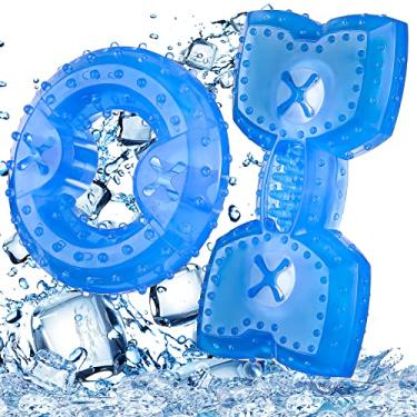 Imagem de Hungdao Mordedor de PET, brinquedo de mastigação refrescante, 2 peças, brinquedos congeláveis para cães, brinquedos refrescantes para cães pequenos, médios, buscar alimentos, aliviar desconforto