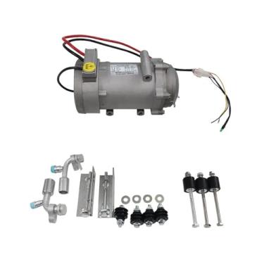 Imagem de Compressor elétrico 12v24v, ar condicionado automotivo, bomba de ar frio DC, modificação de caminhão, integração de estacionamento e refrigeração(24V)