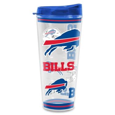 Imagem de Rico Industries Copo térmico Tritan Mayhem de parede dupla NFL Buffalo Bills de 650 ml mantém as bebidas frias e quentes, feito nos EUA