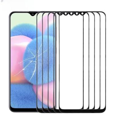 Imagem de For for galaxy A30s 10pcs Front Screen Outer Glass Lens (Black)