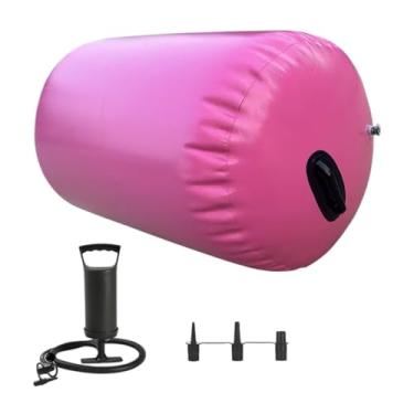 Imagem de Pegciuho Equipamento de treinamento do rolo de ar do tambor da ginástica, para o tambor de queda inflável da mola traseira para backhandspring, aptidão, 0.9mx1m
