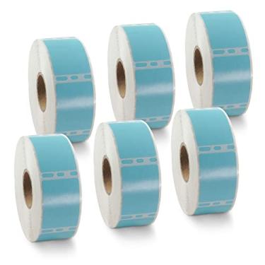 Imagem de BETCKEY Etiquetas coloridas compatíveis com Dymo 30347 (2.5 cm x 1-1/5.1 cm), compatível com impressoras de mesa Dymo LabelWriter Thermal 450, 4XL e Zebra [6 rolos, 4500 etiquetas, azul claro]
