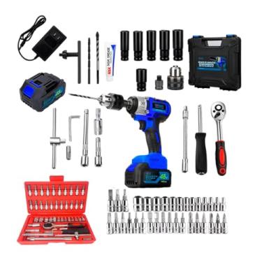 Imagem de Kit Chave de Impacto 48V + Jogo Soquete 46 Peças