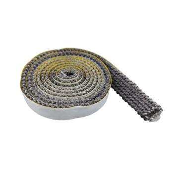 Imagem de Fenteer Fita de vedação de lareira de fibra de vidro Peças de reposição Substituir fogões planos fáceis de usar Corda Fogões a lenha Junta de porta para, Style B