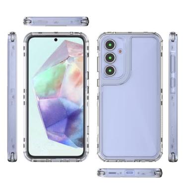 Imagem de Compatível com Samsung Galaxy A55 5G, capa protetora 3 em 1 antiqueda e absorção de choque compatível com Samsung SM-A556B/DS Galaxy A55 5G / SM-A556E/DS SM-A5560 capa transparente