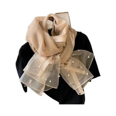 Imagem de Lenço de Linho e Seda Luxo Feminino - Xale, Bandana e Hijab para Verão