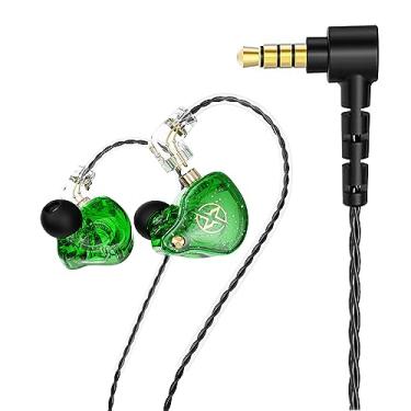 Imagem de Fone de ouvido intra-auricular DX2 HiFi intra-auricular com novo driver magnético composto dinâmico de 10 mm nos fones de ouvido (sem microfone, verde)