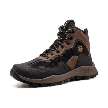Imagem de Bota Attack Coturno Masculino Classico Couro Legitimo Confortavel cor Grafite-Masculino