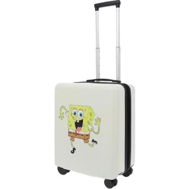 Imagem de FUL Bob Esponja Calça Quadrada Bagagem de 57 cm, Mala Rígida com Rodas Giratórias, Branca, Branco, 22.5 Inch, Ful Bob Esponja Calça Quadrada Bagagem de 57 cm, Mala Rígida com Rodas Giratórias