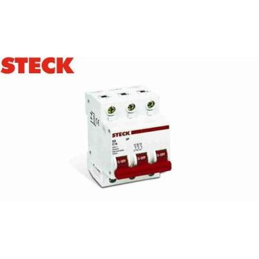 Imagem de Disjuntor Tripolar Din Branco Steck C 50a