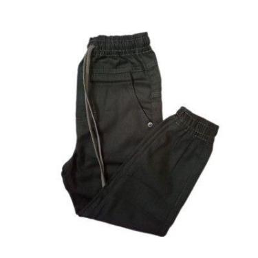 Imagem de Calça infantil Masculino Jogger Sarja - NoBrand, Verde militar, 6