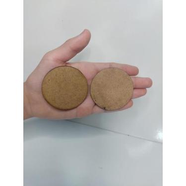 Imagem de Kit Com 100 Bolachas 5cm E 5cm  Mdf Cru círculos - Loja Béle