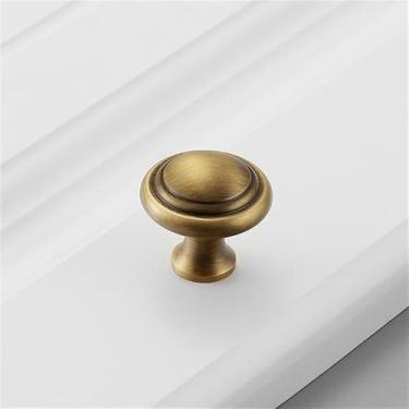 Imagem de Puxador de porta de guarda-roupa moderno simples de luxo de cobre puro, todo em cobre dourado, puxador de gaveta de furo único, latão vintage 5008, CHINA