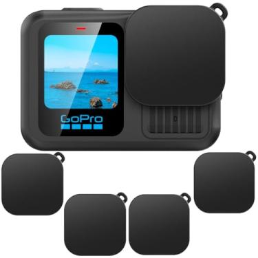Imagem de VIZEMO 4 peças de tampa de lente para GoPro Hero11/10/9 Hero capa protetora preta acessórios (para GoPro 9/10/11 Hero)