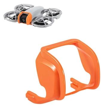 Imagem de SZZCNOX Proteção de lente cardan para drone DJI NEO, protetor de para-choque de liberação rápida barra de proteção anticolisão compatível com acessórios DJI NEO Drone (laranja)