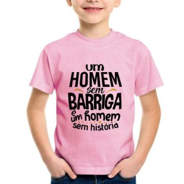 Imagem de Camiseta Infantil Um homem sem barriga é um homem sem história - Foca 