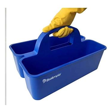 Imagem de Cesto Organizador Funcional De Produto De Limpeza Bralimpia Azul