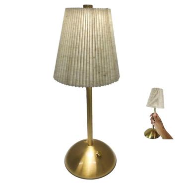 Imagem de Luminaria de Mesa Abajur LED 3 Tons Controle de Intensidade USB Bateria Recarragavel Iluminaçao Quarto Cabeceira Sala Estudo Leitura Home Office