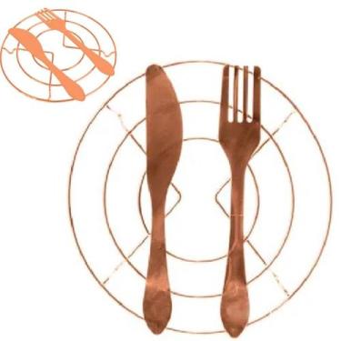 Imagem de 2 Descanso Suporte de Panela Redondo 18cm Cozinha Em Metal - Tecnoserv