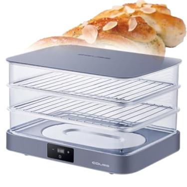 Imagem de Estufa de Fermentação Profissional para Pão com Espaço Ajustável e Controle de Umidade Automático – Caixa Transparente Grande, Timer Tátil, Leve e Função, Ideal para Padarias Domésticas (Capacidade 45