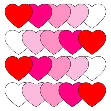 Imagem de AWEELON 100Pcs Valentine'S Day Heart Cutouts 6 In Large Heart Shaped Cut Outs Red Pink White Papelão Papelão Corte Para Sala De Aula Boletim Borda Dia Dos Namorados Decoração De Casamento