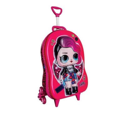 Imagem de Mochila Malinha Escolar Alto Relevo Lol Rocker 3 Rodinhas G Infantil