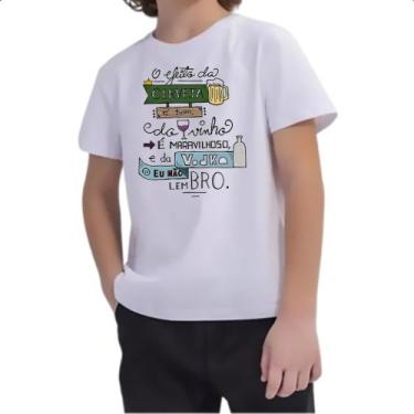 Imagem de Camiseta Infantil Efeito cerveja vinho e vodka - Alearts, 8