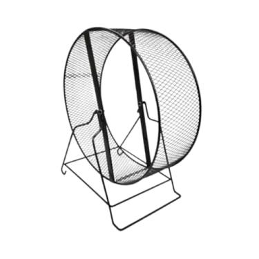 Imagem de Fenteer Roda de exercícios de hamster de metal com suporte de malha anti -slip estável de soletes para gerbils mantendo hamster, 26cm