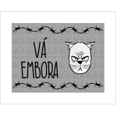 Imagem de Tapete Capacho Vá Embora Gato - capacho com arte, OURO