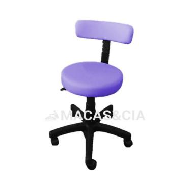 Imagem de Cadeira Mocho Com Encosto Com Ajuste De Altura A Gás Várias Cores - BE