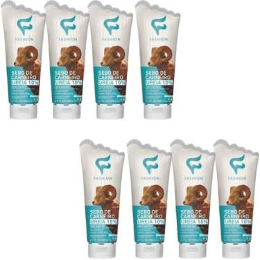 Imagem de Creme Fashion Sebo de Carneiro Ureia 10% Bisnaga 200ml Kit 8 Unidades