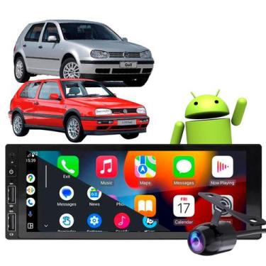 Imagem de Kit Central Multimídia Carplay Golf 1994-2007 1 Din Mp3 + Câmera de ré