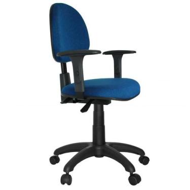 Imagem de Cadeira Ergonômica NR17 Tecido Azul com Preto - ULTRA Móveis - Ultra M