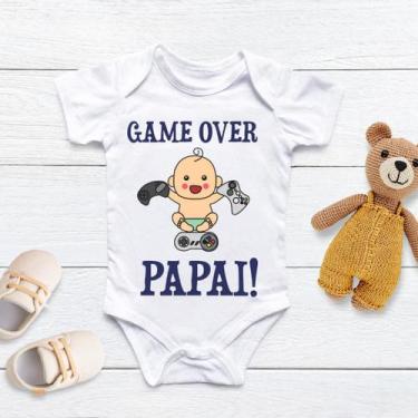 Imagem de Body Personalizado Bebê Game Over Papai - ds, GG (9 a 12 Meses)